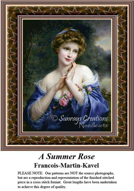 Women in Cross Stitch Patterns | A Summer Rose
