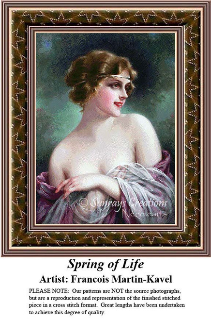 Women in Cross Stitch Pattern | Spring of Life