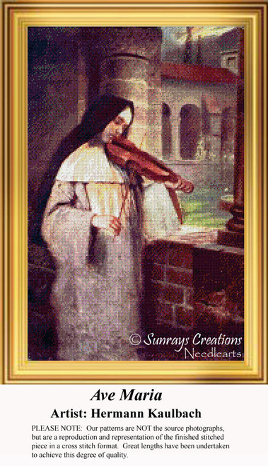 Vintage Cross Stitch Pattern | Ave Maria