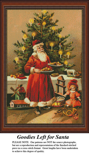 Christmas Cross Stitch Pattern | Goodies Left for Santa