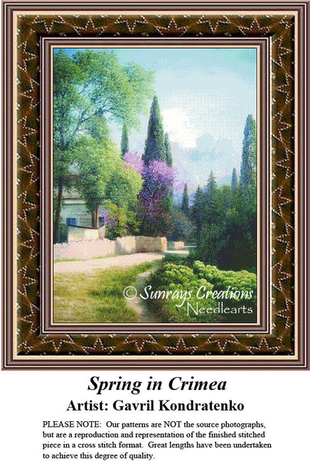 Fine Art Cross Stitch Patterns | Spring in Crimea