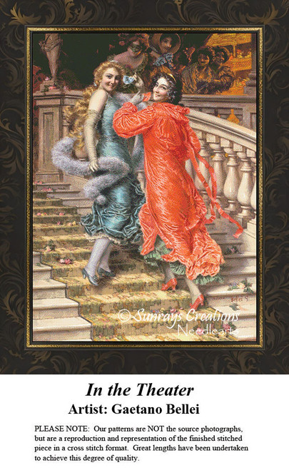 Fine Art Cross Stitch Pattern | In the Theater