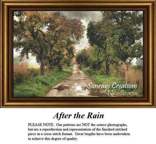 Landscape Cross Stitch Pattern | After the Rain