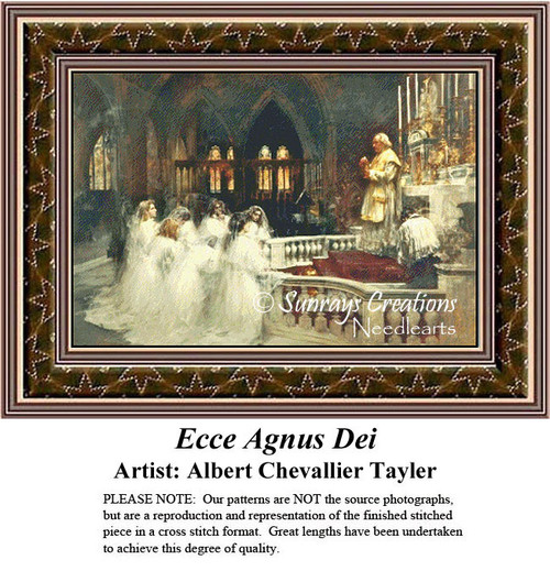 Fine Art Cross Stitch Pattern | Ecce Agnus Dei