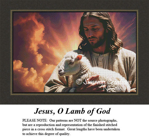 Religious Cross Stitch Pattern | Jesus, O Lamb of God
