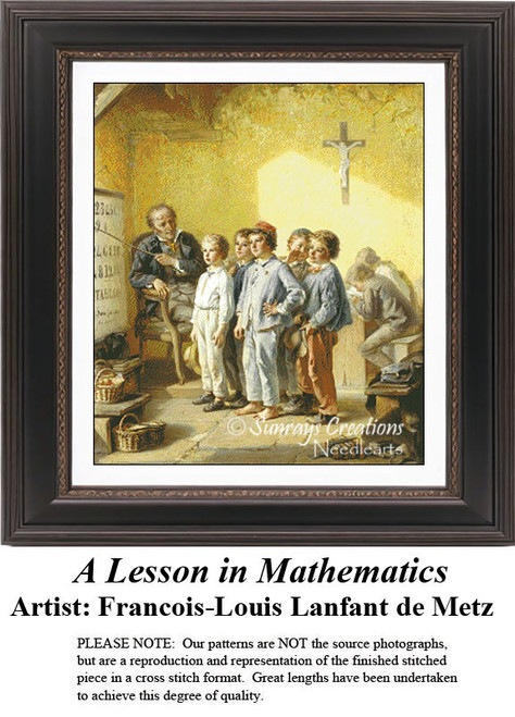 Fine Art Cross Stitch Pattern | A Lesson in Mathematics