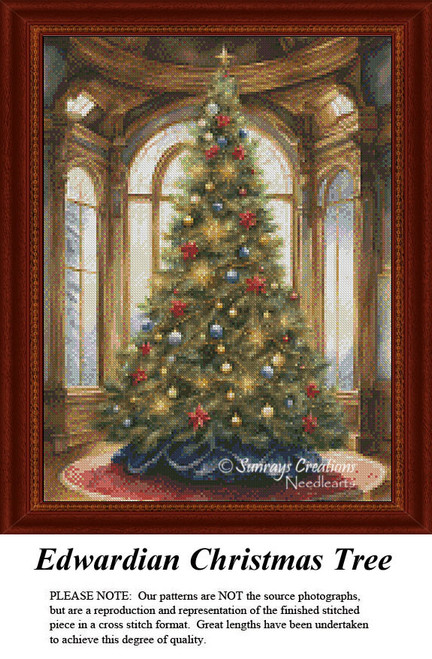 Christmas Cross-Stitch Patterns | Edwardian Christmas Tree