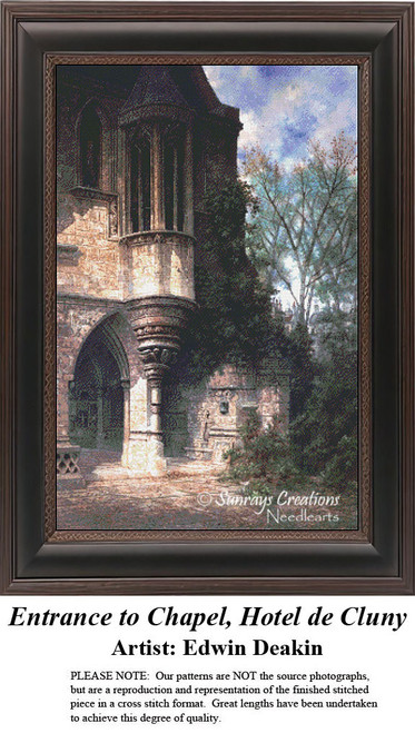 Fine Art Cross Stitch Patterns | Entrance to Chapel, Hotel de Cluny