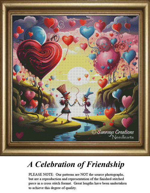 Valentine Cross Stitch Pattern | A Celebration of Friendship