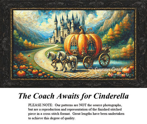 Fantasy Cross Stitch Patterns | The Coach Awaits for Cinderella