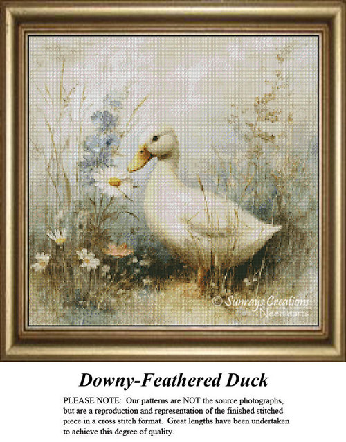 Easter Cross Stitch Pattern | Downy-Feathered Duck