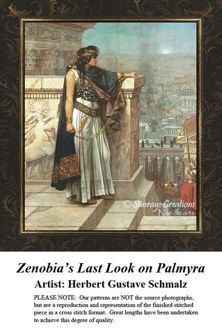 Zenobia's Last Look on Palmyra by Herbert Gustave Schmalz cross stitch pattern