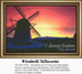 A windmill silhouette stands against a dusk sky, with layers of solid colors, presented as a counted cross stitch kit.