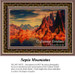 Fantasy Cross Stitch Pattern | Sepia Mountains - counted cross stitch pattern