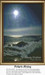 A bright star rises over dark ocean waters in this scenic downloadable pattern, featuring a nighttime sky and gentle waves below.