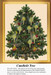 A lit Christmas tree adorned with candles and ornaments comes to life as a counted cross stitch design, offering a classic holiday charm.
