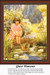 A young girl sits by a garden pond, watching a fairy dance on lily pads, created as a counted cross stitch pattern, ready for your next cross stitch.