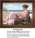 A young woman in a flowing pink dress sits outdoors, gently handling a cherished item in this xstitch kit based on John William Godward's artwork.