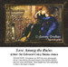 A couple embraces in a romantic moment among the ruins, designed as a cross stitch chart from a painting by Sir Edward Coley Burne-Jones.