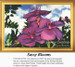 Purple flowers with crimson tints grow in a slanted formation, ideal as a counted cross stitch pattern, perfect for your next cross stitch project.