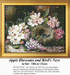 A nest with eggs is surrounded by apple blossoms and greenery, offered as a counted cross stitch pattern by Oliver Clare.