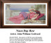 A woman reclining on a marble divan, fanning herself, in this counted cross stitch pattern by John William Godward from the Pre-Raphaelite movement.