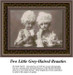 Two girls in powdered wigs sip tea and eat crumpets, come to life as a counted cross stitch design in sepia tones.