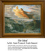 A young woman's soul ascends through the clouds with a young man, immortalized as a counted cross stitch pattern by Anne-Francois-Louis Janmot.