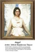 A detailed counted cross-stitch pattern preview of Abbott Handerson Thayer's painting, "Angel." The 1887 Symbolist design depicts a serene winged figure in a white tunic against a dark, atmospheric backdrop, capturing serene majesty.