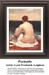A young woman with red hair sits on the shore, gazing at the ocean, brought to life as a counted cross stitch pattern.