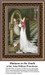 A young woman gazes into a mirror with an expression of longing, framed as a counted cross stitch chart by artist John William Waterhouse.