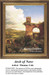 A weathered stone arch amid rolling hills, designed as a counted cross stitch pattern based on Thomas Cole's artwork from the American Romantic era.