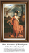 A woman in a flowing gown stands against a landscape backdrop, composed as a counted cross stitch pattern by Sir Joshua Reynolds.