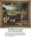 A dramatic scene in a landscape depicts Proserpine being taken away by Hades, come to life as a counted cross stitch design.
