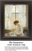 A woman sits by a sunlit window in golden afternoon light, composed as a counted cross stitch pattern by Joseph de Camp.