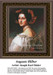 A woman in historical attire gazes over her shoulder, arranged as a counted cross stitch design by artist Joseph Karl Stieler.