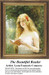 A woman with long flaxen hair reads a book while standing under a tree, yours as a counted cross stitch kit.
