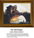 An old stone bridge arches over a tranquil river, depicted in a counted cross stitch pattern by artist Hubert Robert, ready for your next cross.