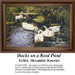 Fine Art Cross Stitch Pattern | Ducks on a Reed Pond