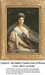 A formal portrait of Empress Alexandra Fyodorovna of Russia, translated into a counted cross stitch design, reflects the artist Albert von Keller's.