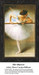 A ballerina practices her stretches at a bar, transformed into a counted cross stitch pattern inspired by Pierre Carrier-Belleuse.