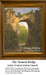 A natural stone arch rises among lush greenery, depicted as a counted cross stitch chart titled "The Natural Bridge" by Frederic Edwin Church.
