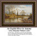 An English River in Autumn, Waterscapes Counted Cross Stitch Pattern, Fine Art Counted Cross Stitch Pattern, Fall Counted Cross Stitch Pattern