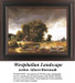 A serene German countryside scene with a small house and garden, animals grazing nearby, designed as a PDF pattern from Albert Bierstadt's artwork.