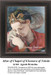 A sorrowful figure with a headdress and veil looks down, captured as a counted cross stitch pattern from Agnolo Bronzino's artwork.