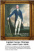 Captain George Montagu stands with his sword near a large tree, brought to life as a counted cross stitch pattern by Lemuel Francis Abbott.