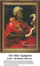 A woman in a vibrant red robe holds a flagellum and a crown of thorns, arranged as a counted cross stitch design.