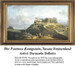 A majestic fortress stands atop a hill with dramatic clouds above, come to life as a counted cross stitch design by Bernardo Bellotto.
