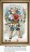 A lad dressed in frost-covered berries carries a heart-shaped valentine, depicted in this counted cross stitch kit titled The Lad of Christmas Frost.