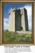 A stone castle stands against a blue sky, surrounded by green grass, ready for your next cross stitch project.